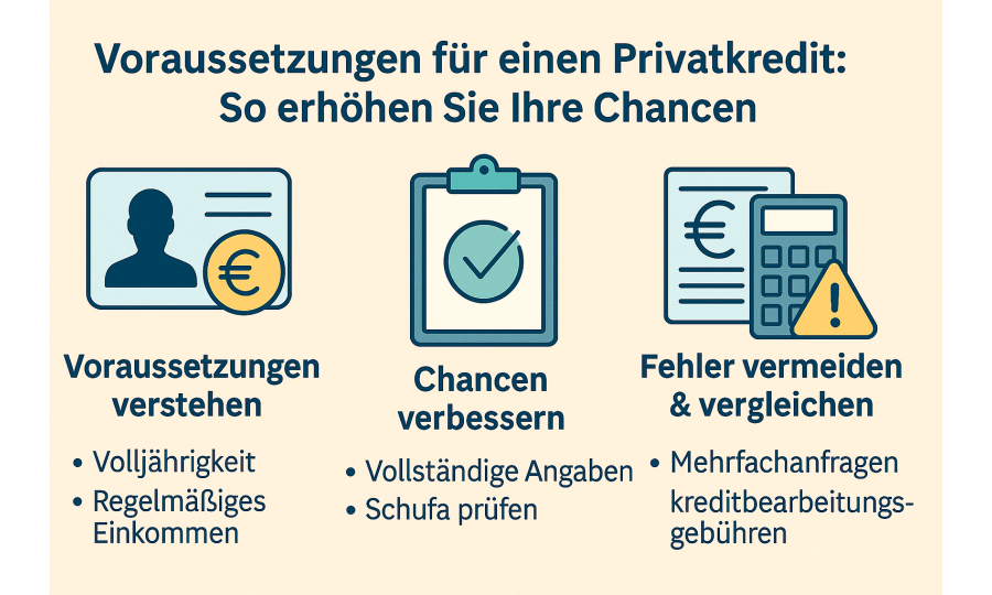 Voraussetzungen für einen Privatkredit: So erhöhen Sie Ihre Chancen